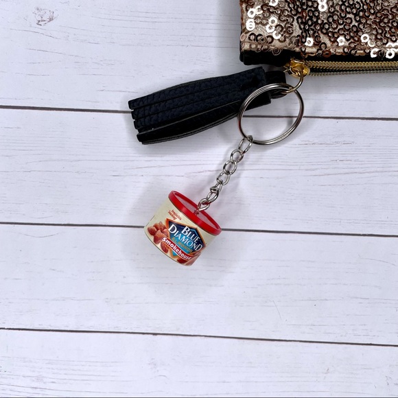 Smokehouse Almonds Keychain | Handmade | Mini Brands | Quirky | Fun | NWOT - Picture 3 of 15